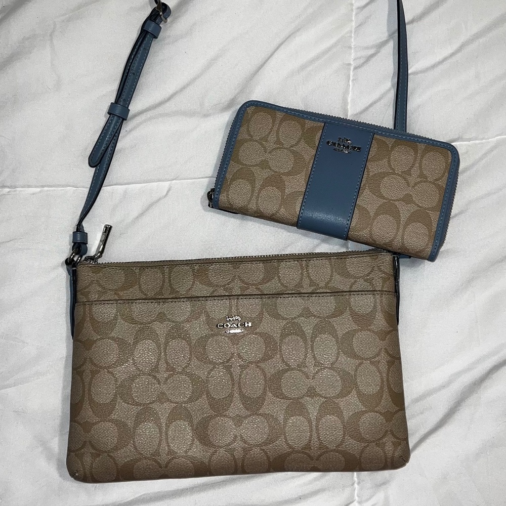 COACH Messenger Bag with Matching Wallet